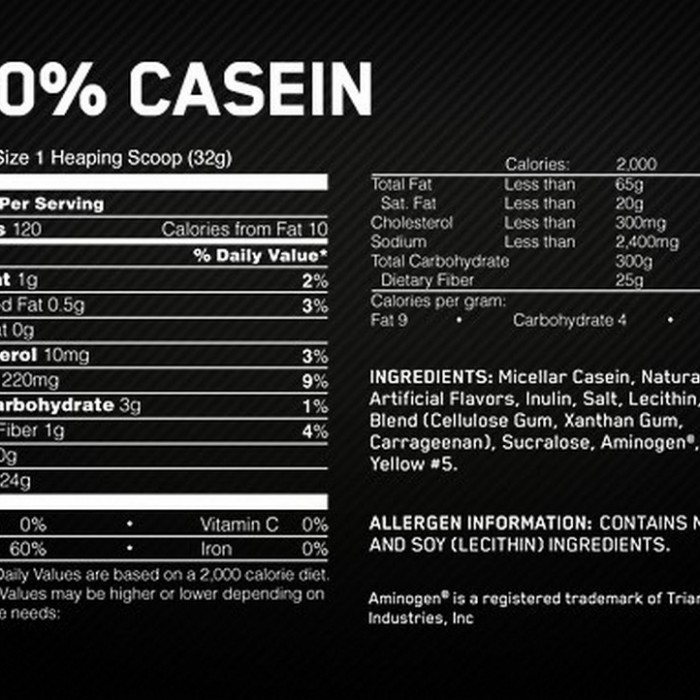 Казеин Optimum Nutrition ON 100% CASEIN GS VAN 1.81LB 1116316 - 2