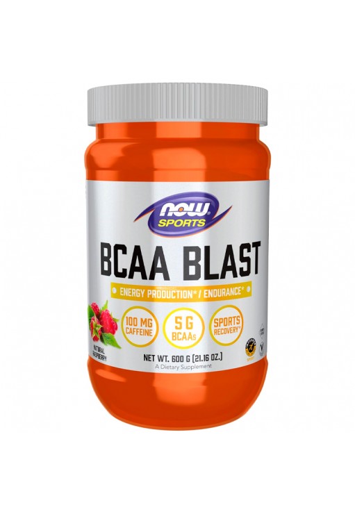 Complex Pre-antrenament Now Sports BCAA Blast Powder,  Raspberry