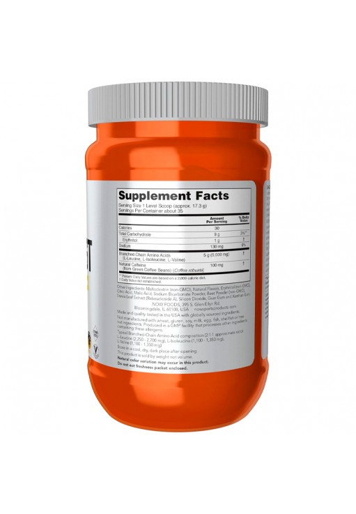 Complex Pre-antrenament Now Sports BCAA Blast Powder,  Raspberry