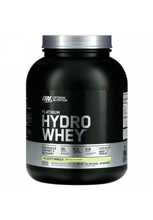 Гидролизат протеина Optimum Nutrition Platinum Hydro Whey Vanilla 3.52lb