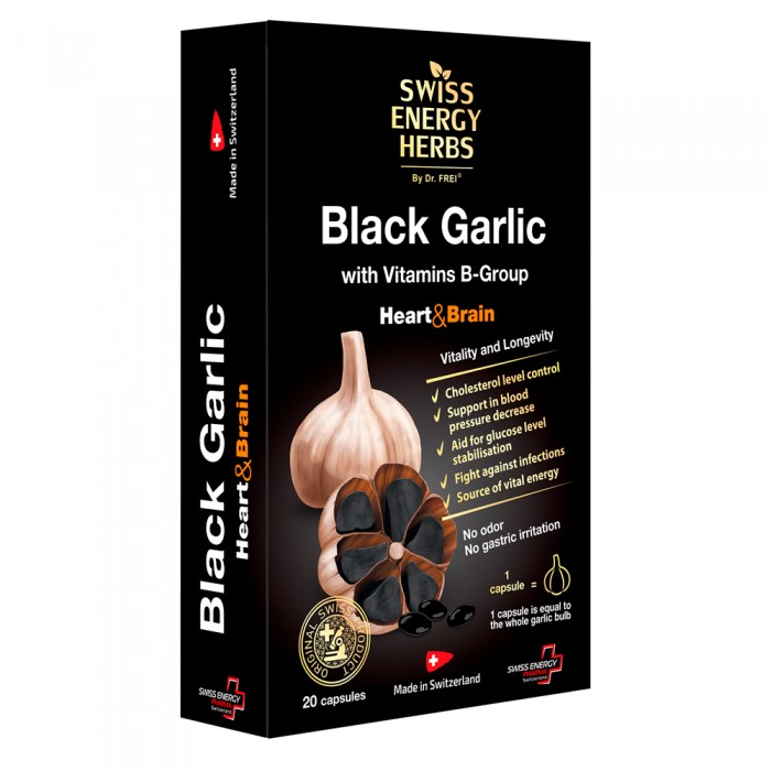 Витамины Swiss Energy Swiss Energy BLACK GARLIC caps N20 BLACK-GARLIC-N20