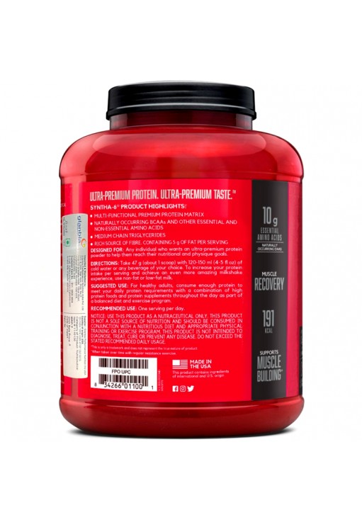 Сывороточный протеин BSN SYNTHA-6 Ultra Premium Protein Matrix, Vanilla Ice Cream 5lb