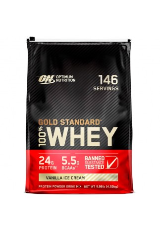 Proteine din zer Optimum Nutrition Gold Standard 100% WHEY Vanilla Ice Cream 10lb