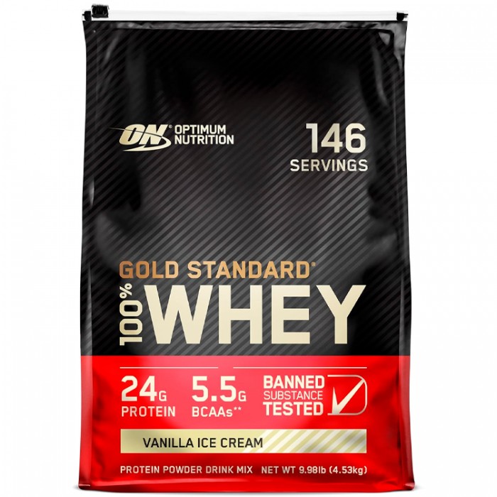 Proteine din zer Optimum Nutrition Gold Standard 100% WHEY Vanilla Ice Cream 10lb 1112024