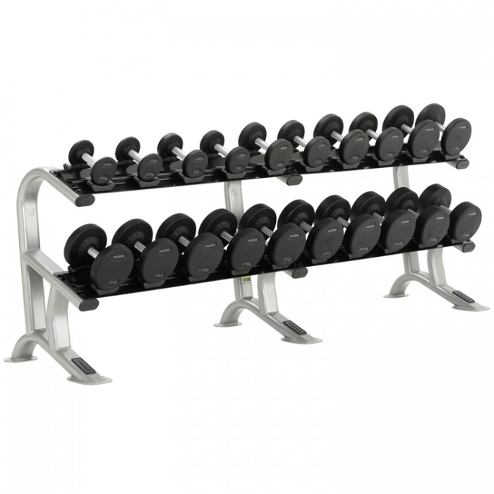 Set gantere 2.5-25 kg YORK Pro-Style Rubber Dumbbell Set 26726