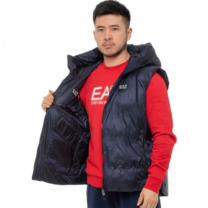 Жилет EA7 EMPORIO ARMANI REVERSIBLE VEST WITH HOOD 6DPQ03-PNGAZ-1528 - изображение №2