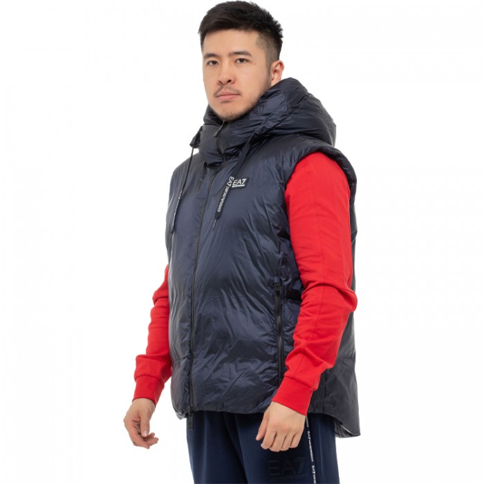 Жилет EA7 EMPORIO ARMANI REVERSIBLE VEST WITH HOOD 6DPQ03-PNGAZ-1528 - изображение №4