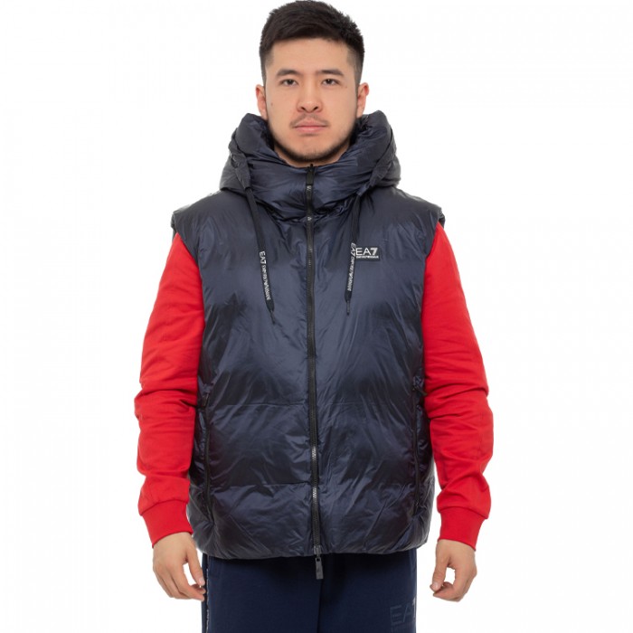 Жилет EA7 EMPORIO ARMANI REVERSIBLE VEST WITH HOOD 6DPQ03-PNGAZ-1528 - изображение №5