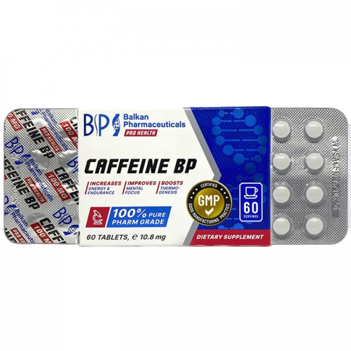 Энергетик Balkan Pharmaceuticals CAFFEINE BP tablets N60 BF1128 - 3
