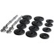 Gantera p/set 20 kg YORK Black Cast Iron Dumbbell Spinlock in PVC case 2429 - 3