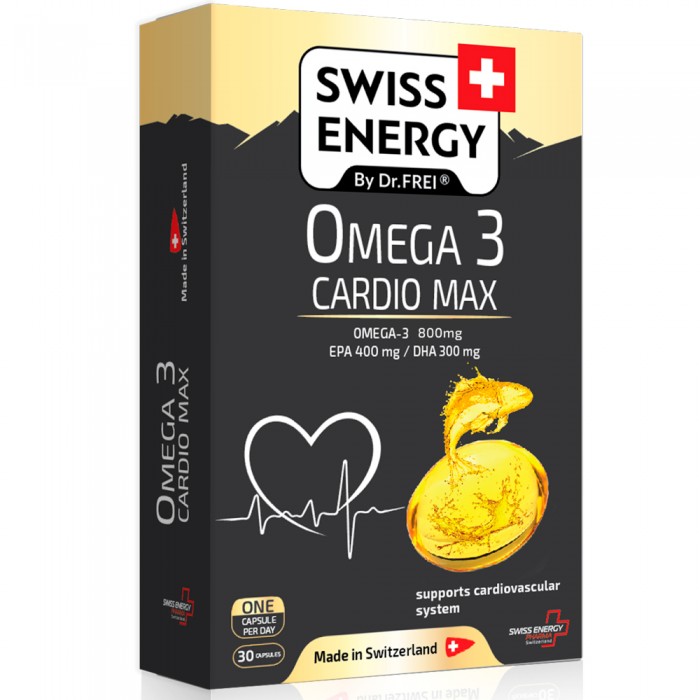 Витамины Swiss Energy Swiss Energy Omega-3 CARDIO MAX blister 30 capsules OMEGA-3-CARDIO-MAX-N30