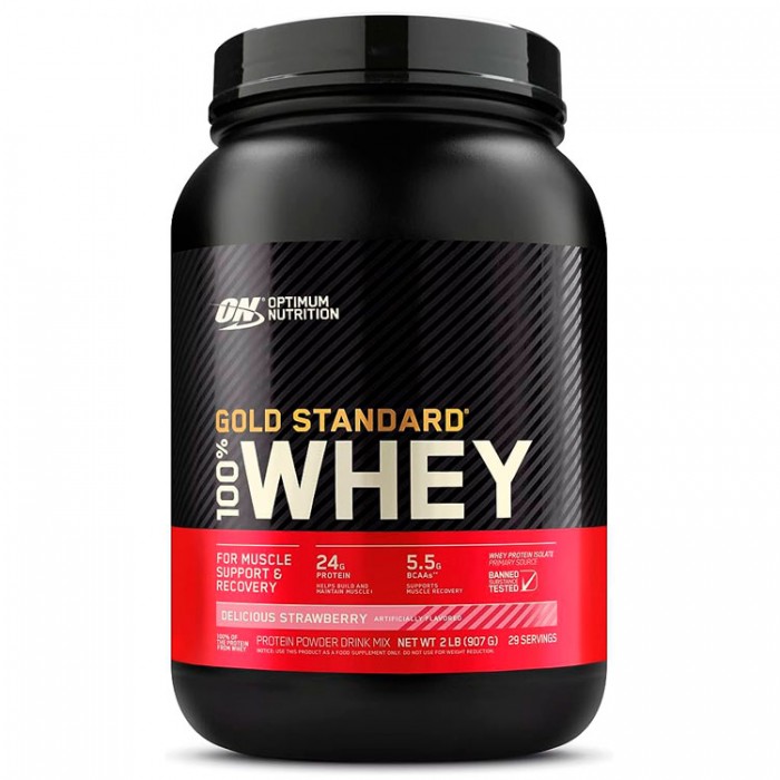 Proteine din zer Optimum Nutrition ON 100% WHEY GOLD STRAWBERRY 2LB 1062532