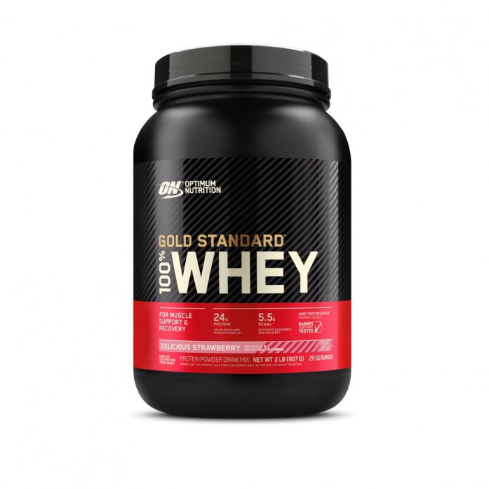 Proteine din zer Optimum Nutrition ON 100% WHEY GOLD STRAWBERRY 2LB 1062532 - 2