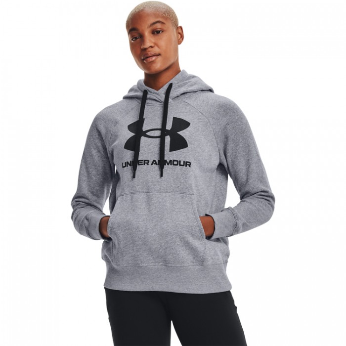 Hanorac Under Armour Rival Fleece Logo Hoodie 1356318-035 - imagine №2