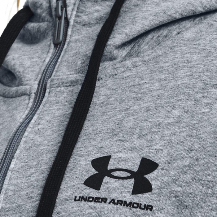 Толстовка Under Armour RIVAL FLEECE FZ HOODIE 1356400-036 - изображение №2