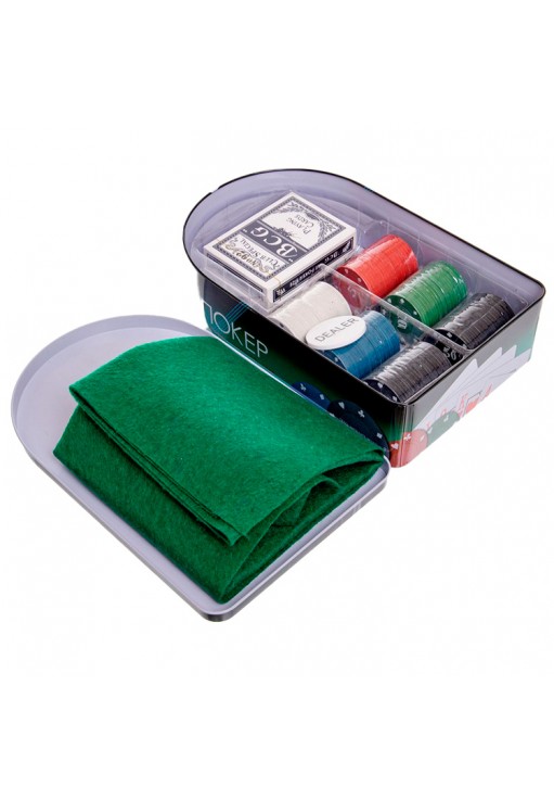 Joc de masa Poker in cutie metalica SILAPRO Poker