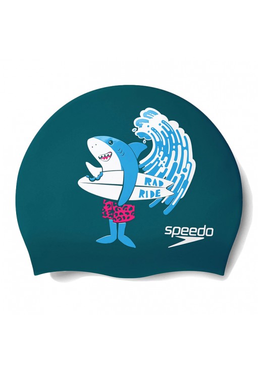 Силиконовая шапочка для плавания Speedo SLOGAN PRT CAP JU