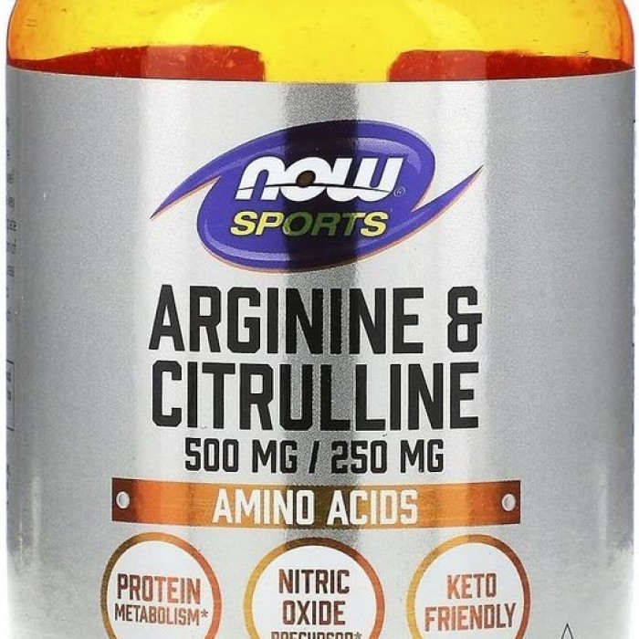 Аргинин и цитрулин Now Foods ARGININE 500mg & CITRULLINE 250MG 120 VCAPS NF0037 - изображение №3