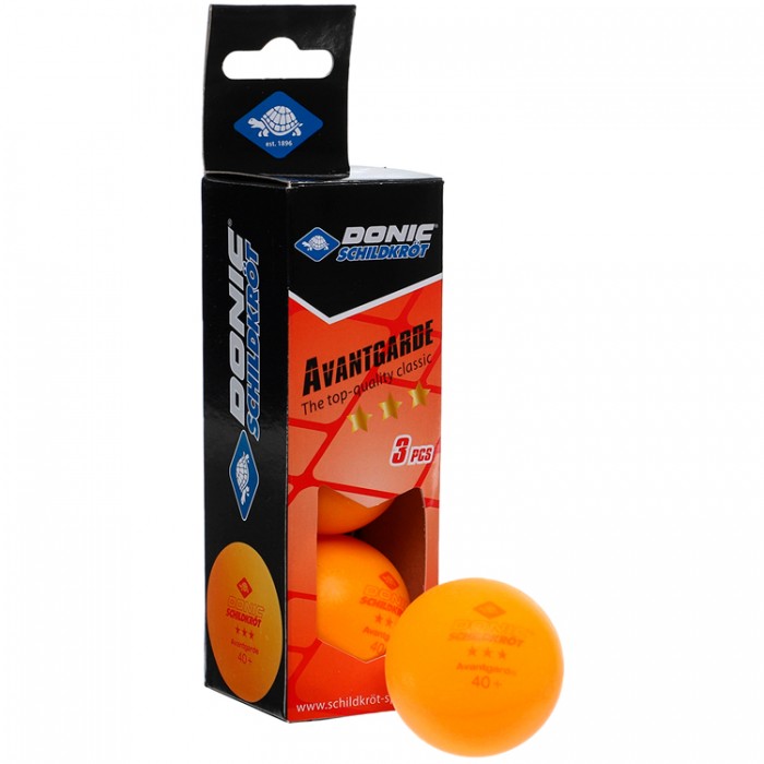 Set mingi tenis de masa 3 buc Donic AVANGARDE POLY +40 ORANGE 608338