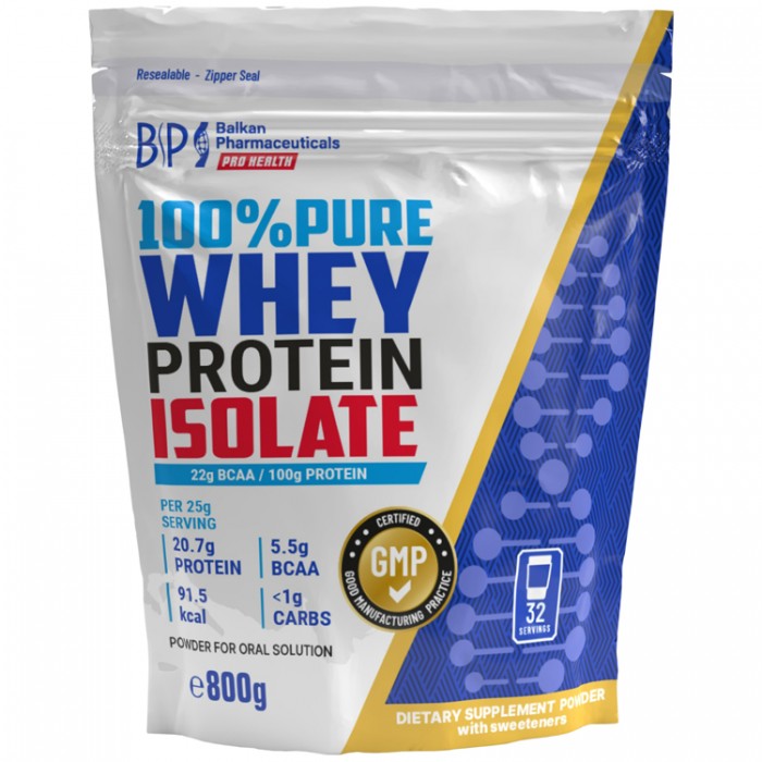 Isolat proteic Balkan Pharmaceuticals WHEY PROTEIN ISOLATE 100% PURE powder 800 gr BF1239