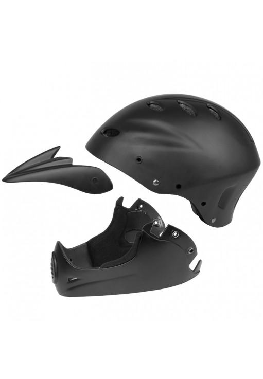 Casca M-WAVE All-In-1 matt black Fullface/Downhill Helmet