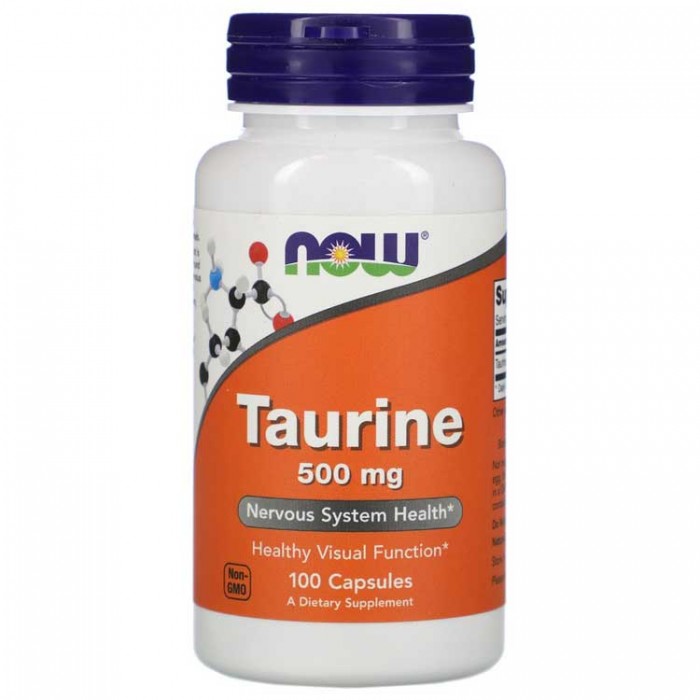 Energizant Now Foods TAURINE 500mg 100 CAPS NF140