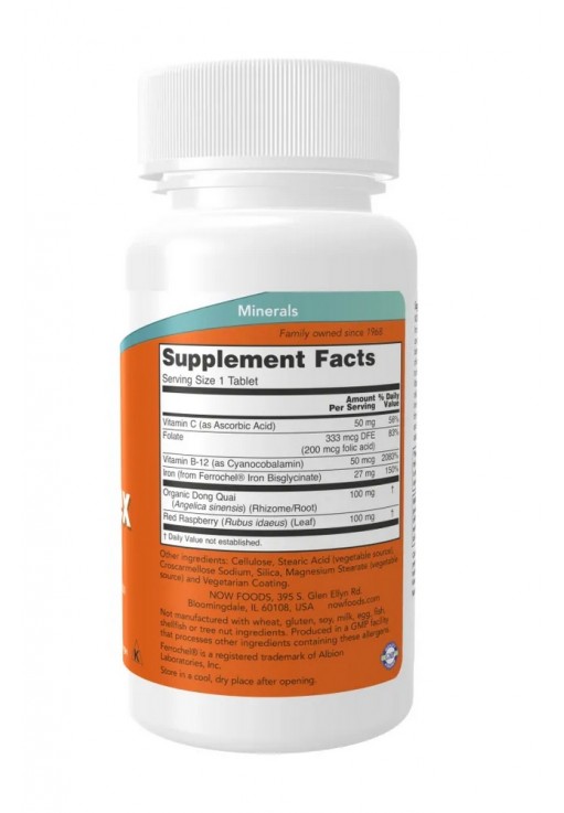 Vitamine Now Foods IRON COMPLEX  100 TABS