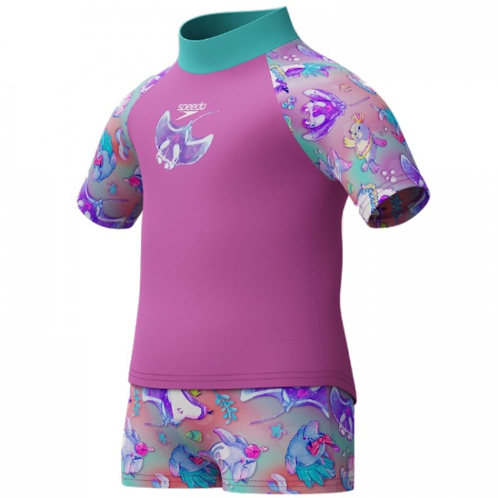 Costum de baie Speedo DIGI PT SS RASH TOP SET 8-00374618241 - 4