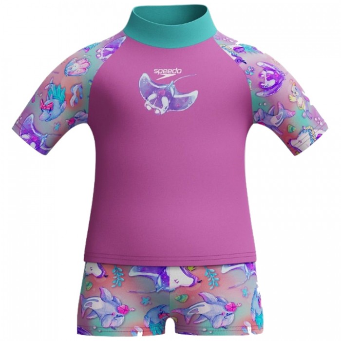 Costum de baie Speedo DIGI PT SS RASH TOP SET 8-00374618241 - 5