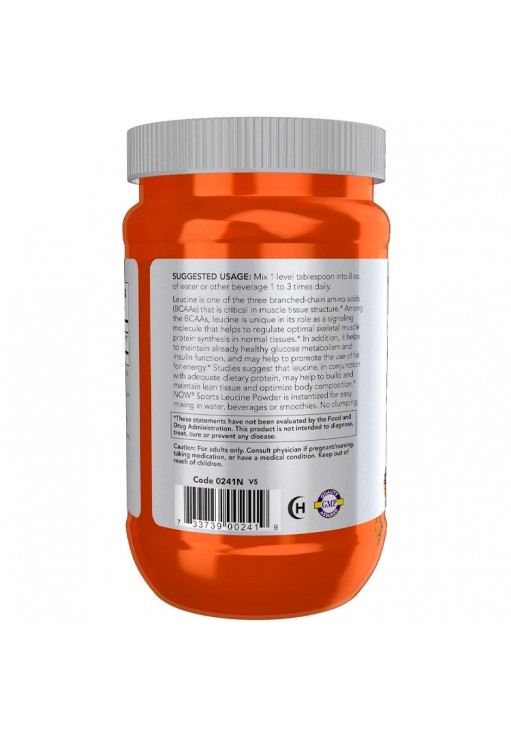 Аминокислоты Now Sports L-Leucine Powder, Builds Lean Tissue