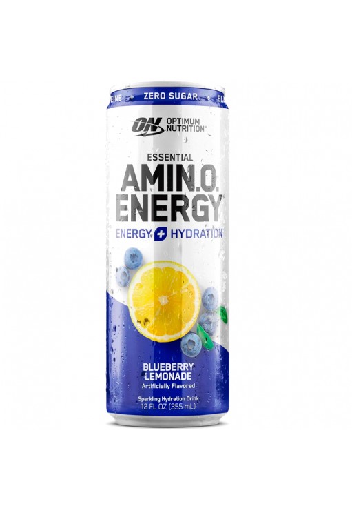 Энергетик Optimum Nutrition Amino Energy + Electrolytes, Blueberry Lemonade, 12 oz