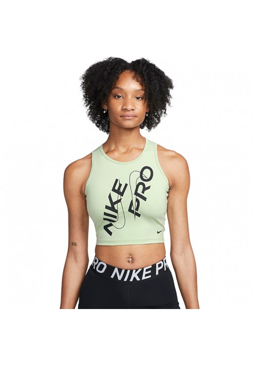 Майка Nike W NP DF CROP TANK GRX