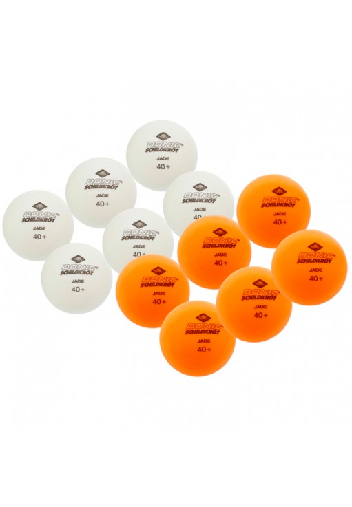 Набор мячей для настольного тенниса 12 шт Donic Jade Poly 40+ spare time ball