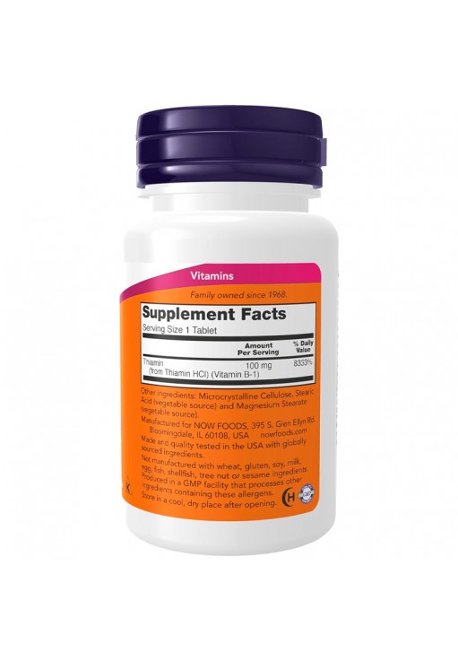 Vitamine Now Foods Vitamin B-1 100 mg