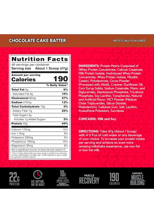 Сывороточный протеин BSN SYNTHA-6 Ultra Premium Protein Matrix, Chocolate Cake Batter 5lb