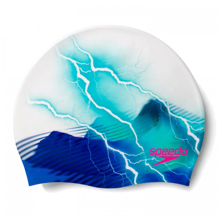 Силиконовая шапочка для плавания Speedo DIGITAL PRINTED CAP 8-1352414648 - изображение №2