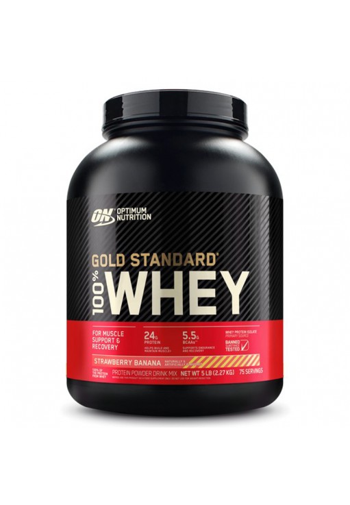 Proteine din zer Optimum Nutrition ON 100% WHEY GOLD STRAWBERRY BANANA 5LB