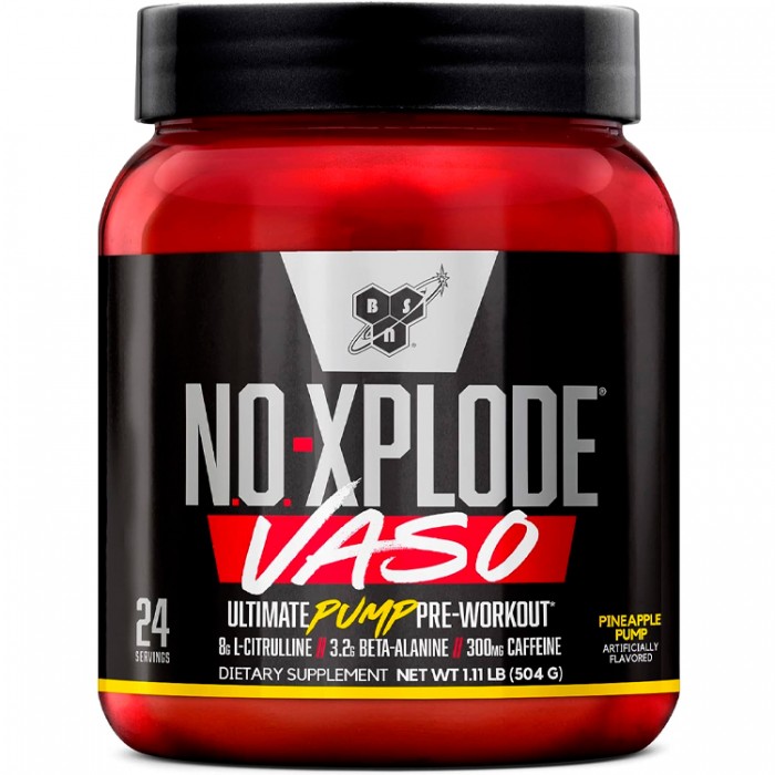 Предтренировочный комплекс BSN No xplode Vaso ultimate pump pre-workout Pineapple pump 1.11lb 1111250