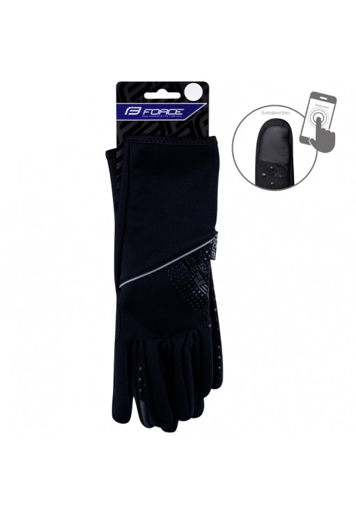 Перчатки велосипедные Force F VISION softshell