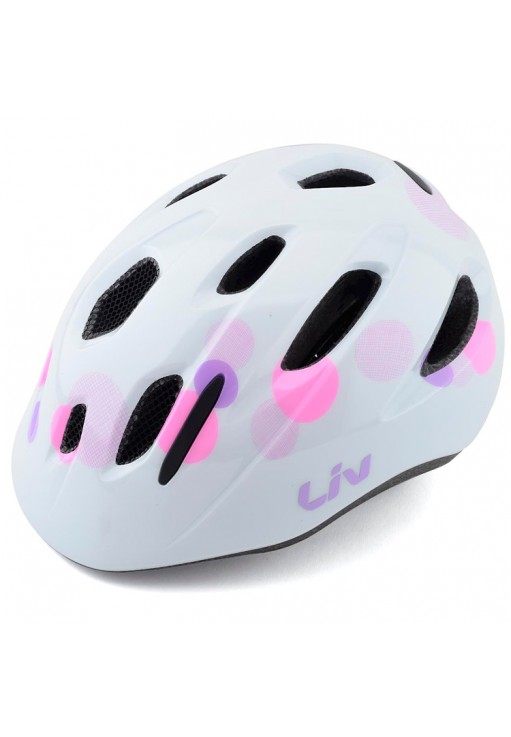 Casca de protectie Giant MUSA GLOSS BUBBLE WHITE 50-55CM WITH DIAL FIT SYSTEM WITH BUG NET CPSC/CE