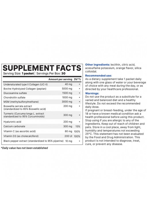 Витамины Balkan Pharmaceuticals JOINT SUPPORT ULTRA powder N30 14 gr