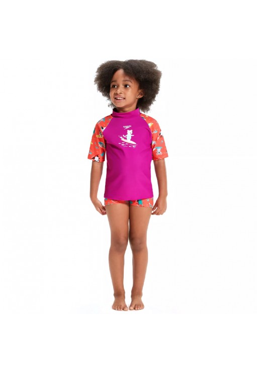Costum de baie Speedo DIGI SS RASH TOP SET IF