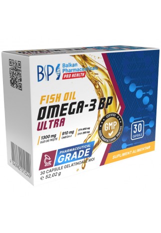 Ulei de peste Balkan Pharmaceuticals OMEGA-3 BP ULTRA softgels N30