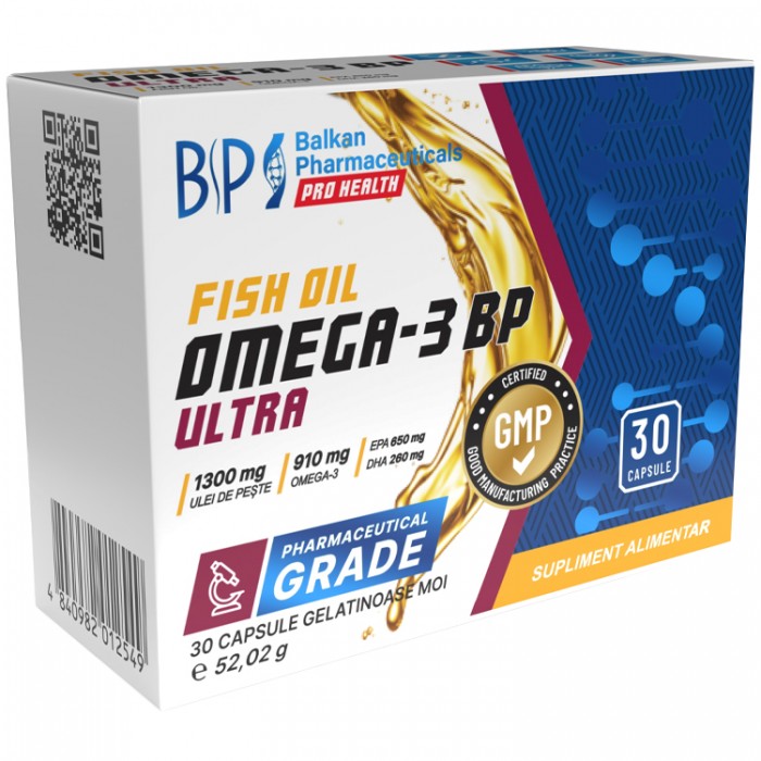 Ulei de peste Balkan Pharmaceuticals OMEGA-3 BP ULTRA softgels N30 BF1254