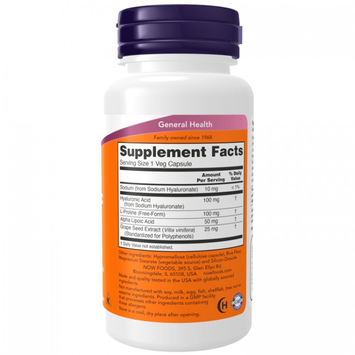 Vitamine Now Foods Double Strength Hyaluronic Acid 100 mg NF3155 - 2