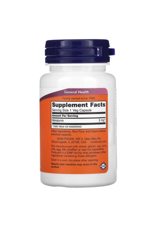 Витамины Now Foods MELATONIN 3mg  60 VCAPS