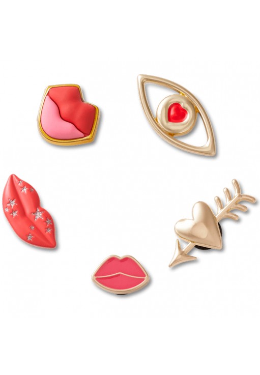 Джибитсы Crocs Valentines Lips 5 Pack