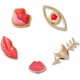 Джибитсы Crocs Valentines Lips 5 Pack 10014656