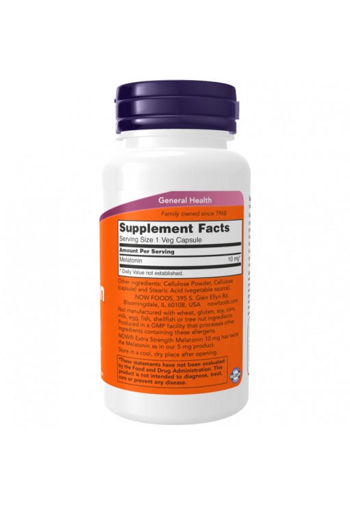 Vitamine Now Foods Extra Strength Melatonin 10 mg