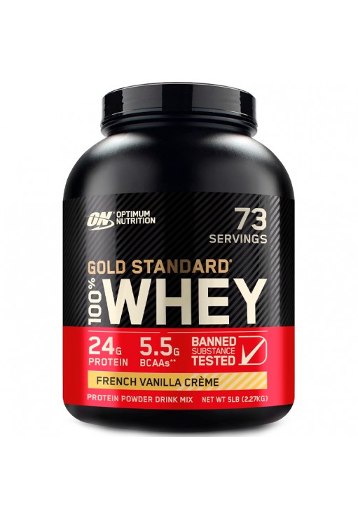 Proteine din zer Optimum Nutrition Gold Standard 100% WHEY French Vanilla Creme 5lb